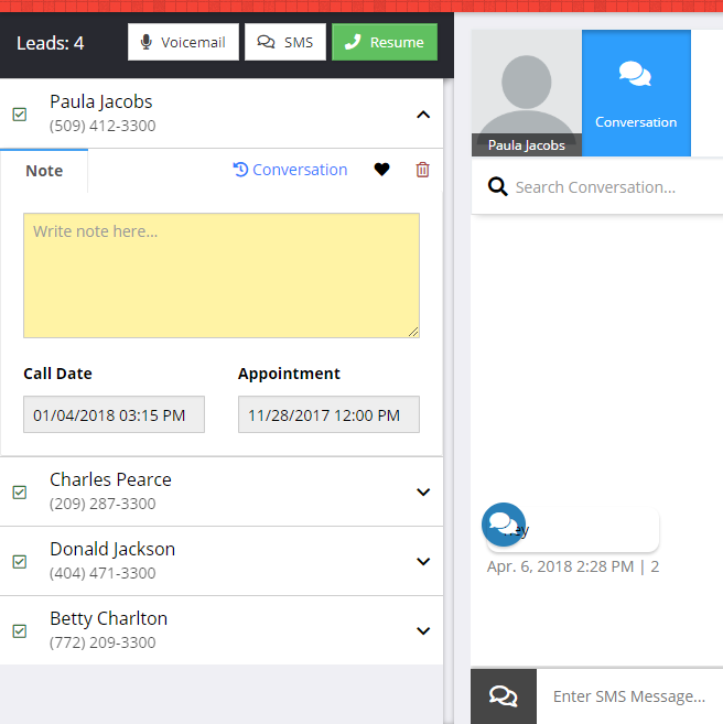 EngageCE - Call Assist Features View